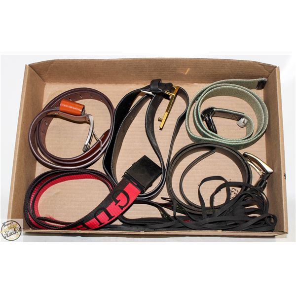 FLAT OF MENS BELTS 32-34