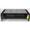 Image 1 : BLACK MELAMINE AND PLASTIC MONITOR RISER