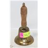 Image 1 : MADE IN INDIA BRASS BELL WITH WOODEN HANDLE