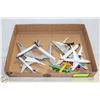 Image 1 : FLAT OF 9 METAL AIRPLANES