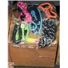 Image 1 : VARIOUS COLOURED NYLON ROPE LEASHES WITH