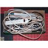 Image 1 : POWER BARS & EXTENSION CORDS- BOX LOT ASSORTED