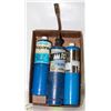 Image 1 : FULL BLUE PROPANE TANKS WITH TORCH HEADS