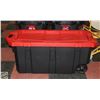 Image 1 : 45 GALLON HUSKY ROLLING TOTE WITH LATCHES