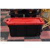 Image 1 : 45 GALLON HUSKY ROLLING TOTE WITH LATCHES