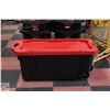 Image 1 : 45 GALLON HUSKY ROLLING TOTE WITH LATCHES