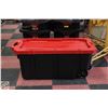 Image 1 : 45 GALLON HUSKY ROLLING TOTE WITH LATCHES