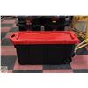 Image 1 : 45 GALLON HUSKY ROLLING TOTE WITH LATCHES