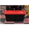 Image 1 : 45 GALLON HUSKY ROLLING TOTE WITH LATCHES