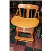 Image 1 : VINTAGE WOODEN BABY FEEDING CHAIR
