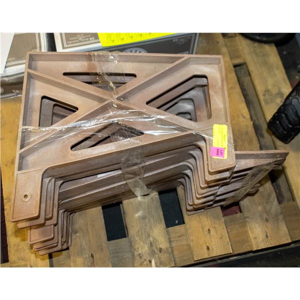 SET OF 7 BENCH ENDS PLASTIC