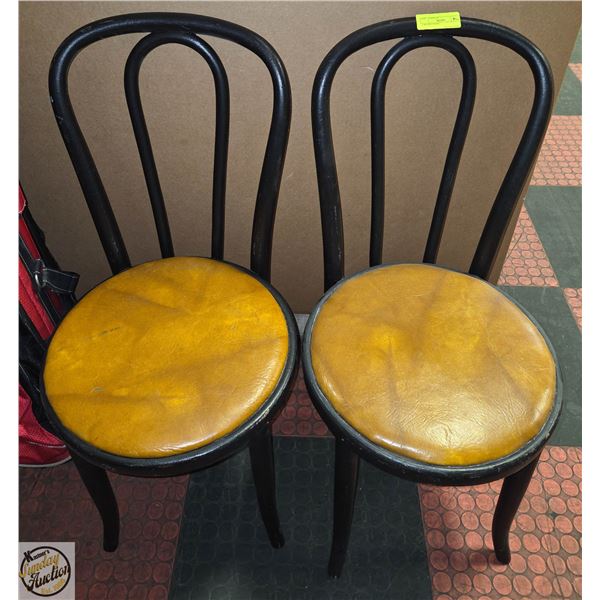 2 WOOD CHAIRS