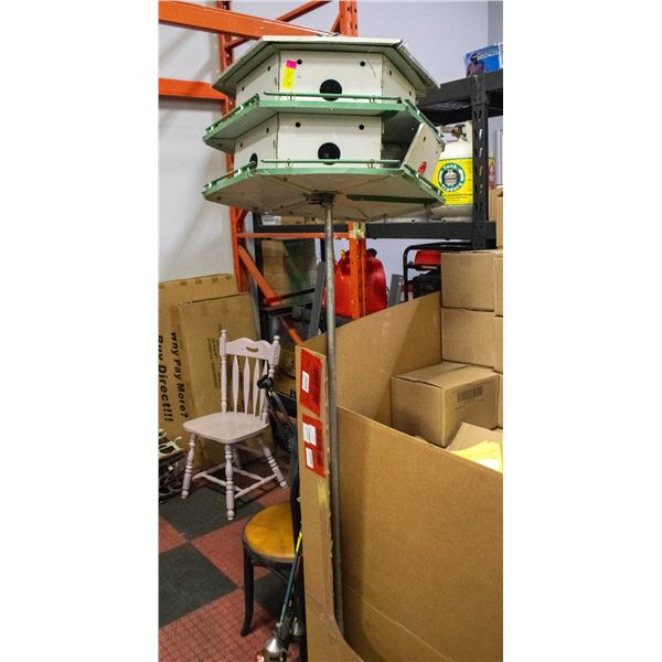 ALUMINIUM 12 ROOM MARTIN BIRDHOUSE ON LONG