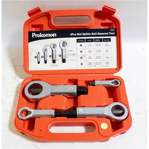 PROKOMON 4 PIECE NUT SPLITTE BOLT REMOVAL TOOL