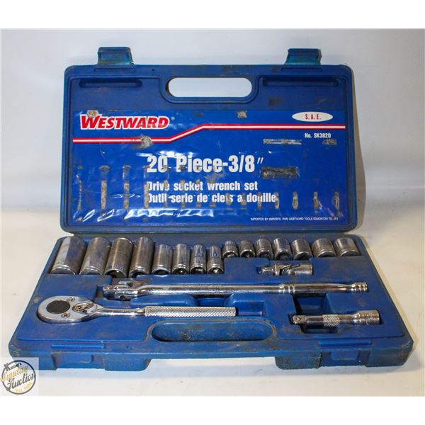 WESTWARD 20PCS 3/8" DRIVE SOCKET WRENCH