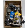 Image 1 : DEWALT ROUTER WITH ASSORTED JIGS AND