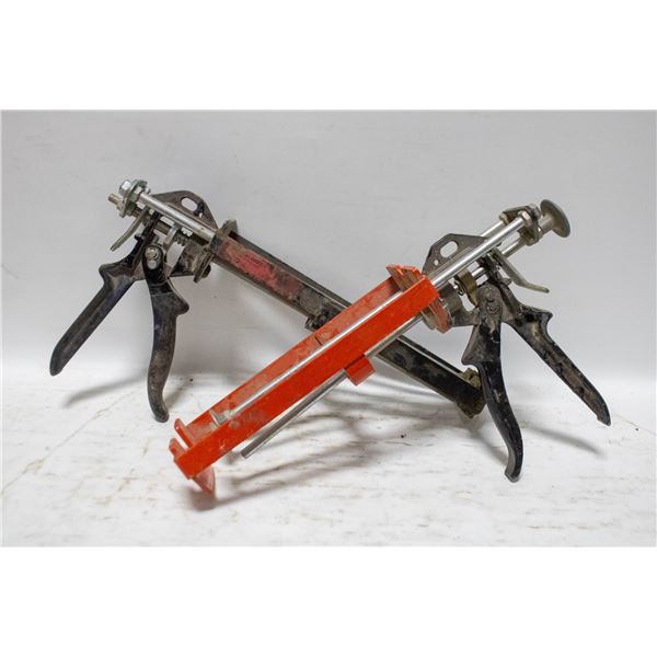 CAULKING GUN DOUBLE BARREL MADE IN ENGLAND LOT OF