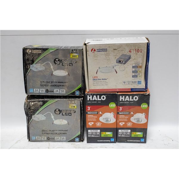 FLAT OF 5 LED LIGHTS UNUSED