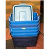 Image 1 : 5 USED RUBBERMAID BINS WITH LIDS