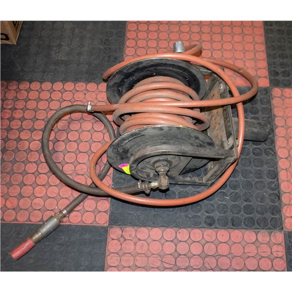 STEEL AIR HOSE REEL AND AIR HOSE