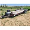 Image 1 : 2014 Fox flat deck trailer w/built in level rider hitch. Approx 20ft. Good condition. VIN 5DEFH202XE