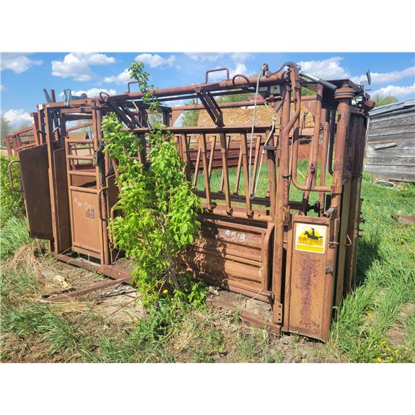 HiQual cattle squeeze. Cable and rods for scale.