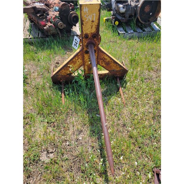 3 prong bale spear. Fits a 202 Massey back hoe.
