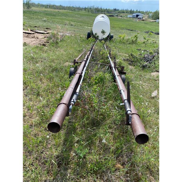 Approx 50ft pull type PTO drive type sprayer. 400 gallon tank. No pump.