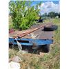 Image 1 : Steel deck bale trailer. Approx 8 x 16ft, front spindle broke.