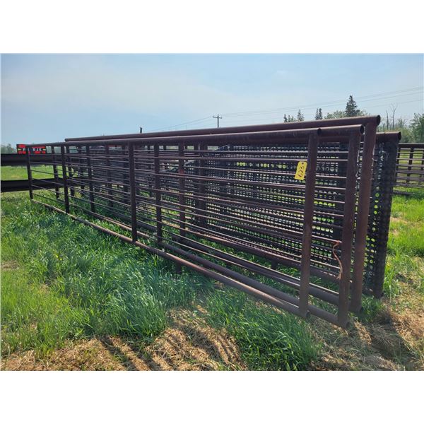 (So much each x 10) 10- Free standing panels, approx. 288 in. x 67 in., 7- have 3 in. pipe & 3- have