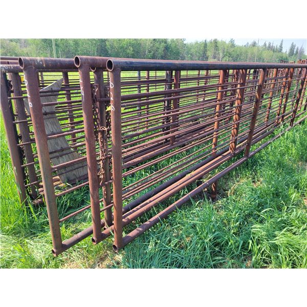 (So much each x 4) 4- Free standing panels, approx. 288 in. x 62 in., 2 3/8 in. pipe