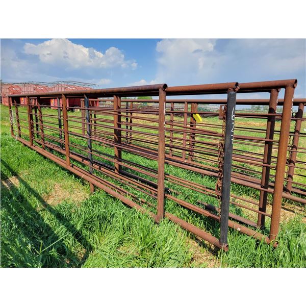(So much each x 4) 4- Free standing panels, approx. 288 in. x 61 in., 2 3/8 in. pipe