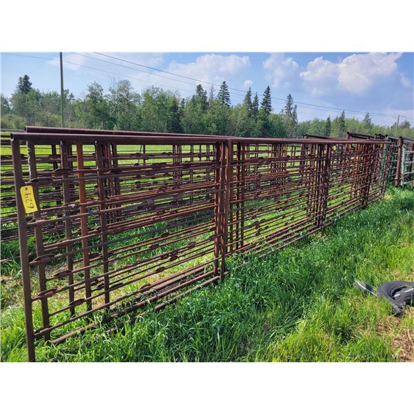 (So much each x 5) 5- Free standing panels, approx. 288 in. x 57 in., 1 1/2 in. pipe