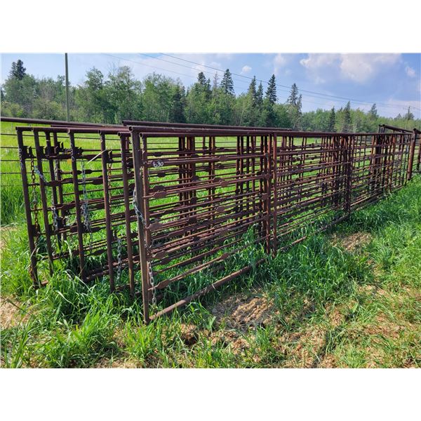 (So much each x 10) Standing panels, approx. 288 in., x 58 in., 1 1/2 in. pipe