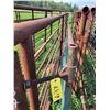 Image 1 : Free standing panel, approx. 288 in. x 63 in., 3 in. pipe, c/w 16 ft gate (bent)