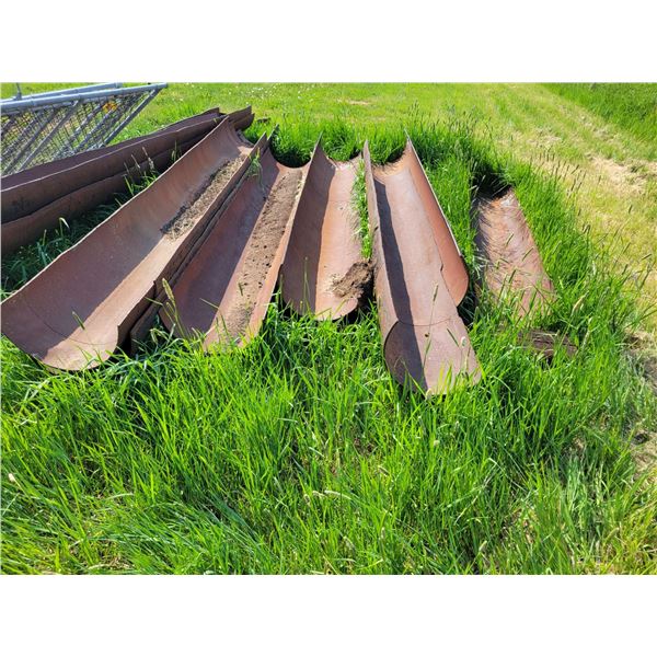 Approx. 11- Steel troughs, various sizes (24 ft, 103 in., 108 in.)