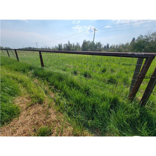 6- Hog panels, approx. 180 in. x 58 in., 3 in. pipe