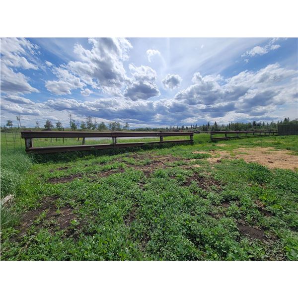 Approx 24 sections of guard rail fence ( south side of corral, east to west). Buyer to dismantle and