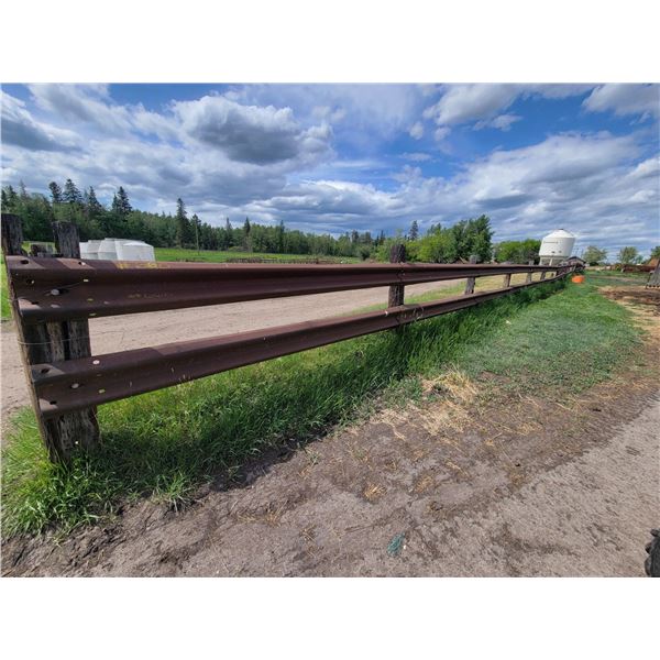 Approx 18 sections of guard rail fence (west side of corral, north to south). Buyer to dismantle and