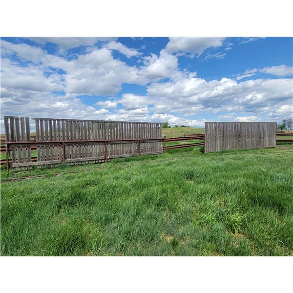 (So much each x 2) 2-windbreak panels. Approx 24ft. Good condition. Buyer to load out.