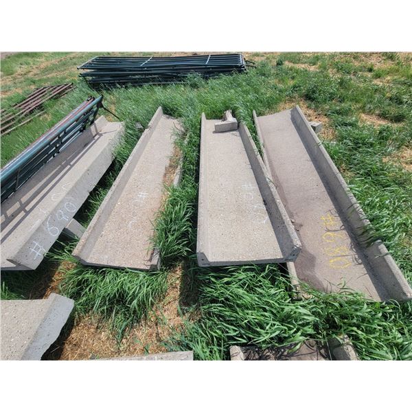 (Selling all together) 4 concrete bunk feeders. 10ft x 2ft.