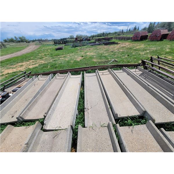 (Selling all together) 8 concrete bunk feeders. 2x10ft.