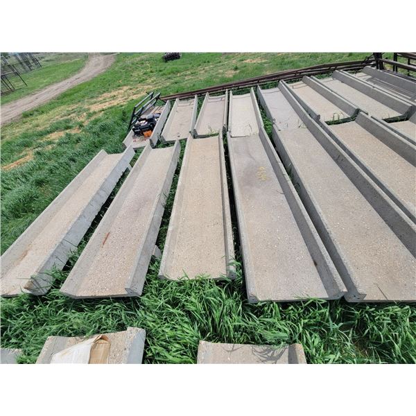 (Selling all together) 8 concrete bunk feeders. 2x10ft.