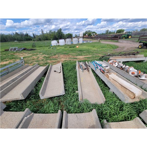 7 concrete bunk feeders. 2x10ft.