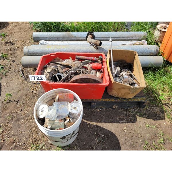 HVAC pipe, aluminum, various filters.