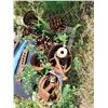 Image 3 : Harrow tines, assorted iron, linkage bar, etc.