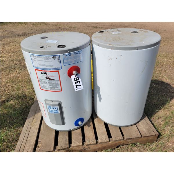 Set of 25 gallon elec. hot water heaters. As new.