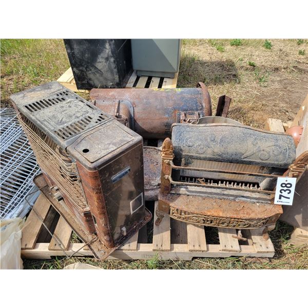 Lot of antique heaters.