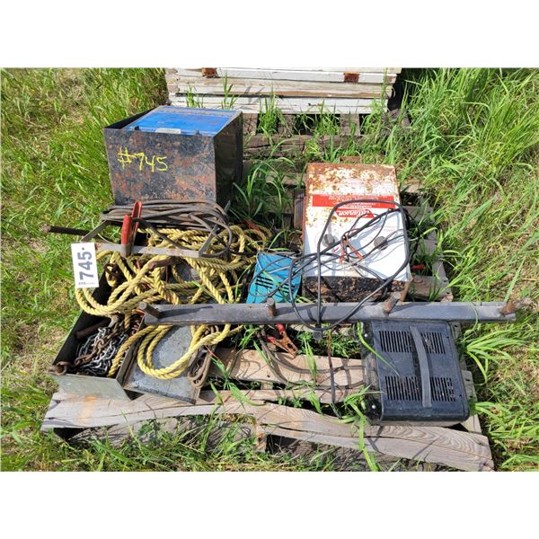 Assorted battery chargers.