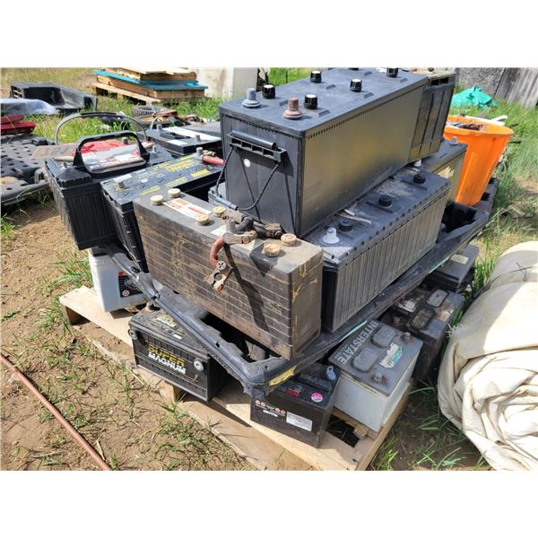 Lot of used batteries.